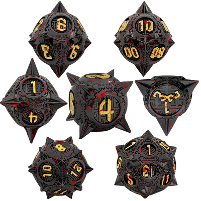 Bloodstarial Meteor Metal Dice Set D8 RPG Dragone e Dungeon