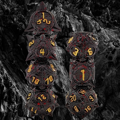 Bloodstarial Meteor Metal Dice Set D8 RPG Dragone e Dungeon