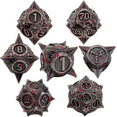 Bloodstarial Meteor Metal Dice Set D8 RPG Dragone e Dungeon