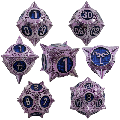 Durabile Polyhedron Metal RPG Dice Set Dragon And Dungeon 16mm Sparkle