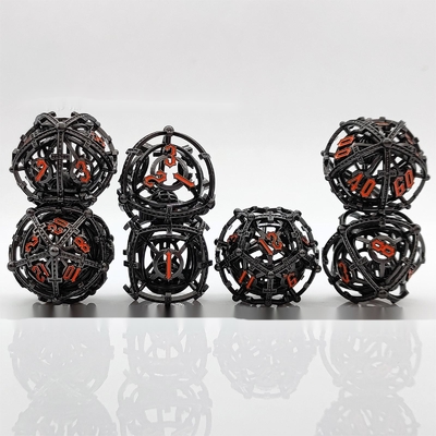 Sound Pearl RPG Metal Hollow Dice Set DND Cisu 16mm Listo