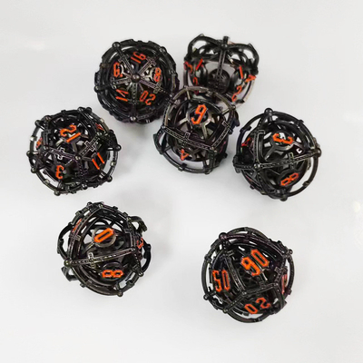 Sound Pearl RPG Metal Hollow Dice Set DND Cisu 16mm Listo