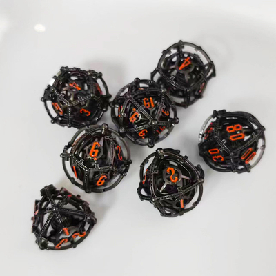 Sound Pearl RPG Metal Hollow Dice Set DND Cisu 16mm Listo