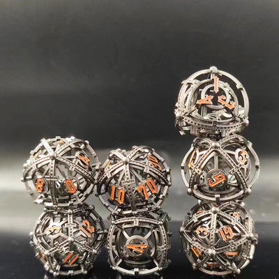 Sound Pearl RPG Metal Hollow Dice Set DND Cisu 16mm Listo