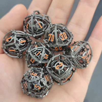 Sound Pearl RPG Metal Hollow Dice Set DND Cisu 16mm Listo
