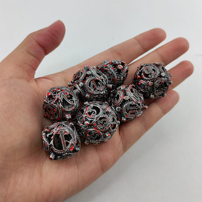 Longkong Circle Metal Dice Set DND Dungeon And Multi -Noodle RPG Chess Board Game