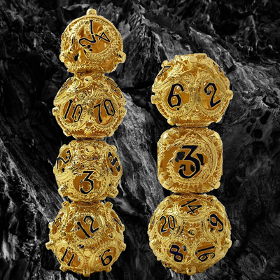 Longkong Circle Metal Dice Set DND Dungeon And Multi -Noodle RPG Chess Board Game