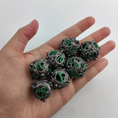 Longkong Circle Metal Dice Set DND Dungeon And Multi -Noodle RPG Chess Board Game