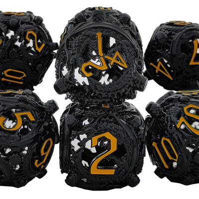 Longkong Circle Metal Dice Set DND Dungeon And Multi -Noodle RPG Chess Board Game