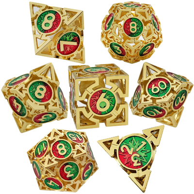Arrow Hollow Metal Dice Suit Multi-faccettato DND Dungeon And Dragon
