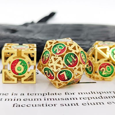 Arrow Hollow Metal Dice Suit Multi-faccettato DND Dungeon And Dragon