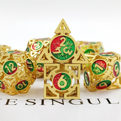 Arrow Hollow Metal Dice Suit Multi-faccettato DND Dungeon And Dragon