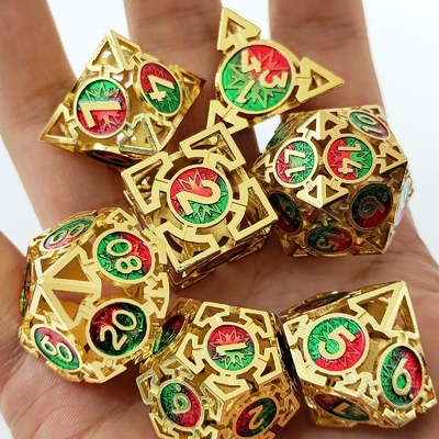 Arrow Hollow Metal Dice Suit Multi-faccettato DND Dungeon And Dragon
