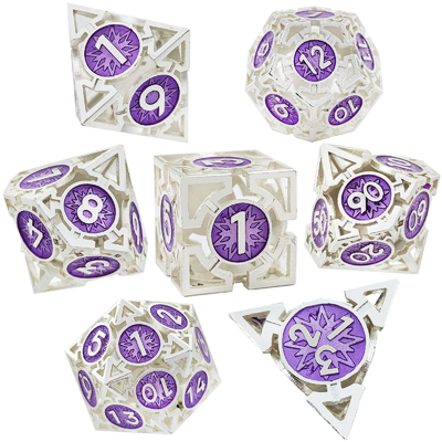 Arrow Hollow Metal Dice Suit Multi-faccettato DND Dungeon And Dragon