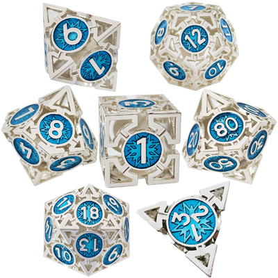Arrow Hollow Metal Dice Suit Multi-faccettato DND Dungeon And Dragon