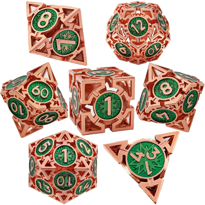 Arrow Hollow Metal Dice Suit Multi-faccettato DND Dungeon And Dragon