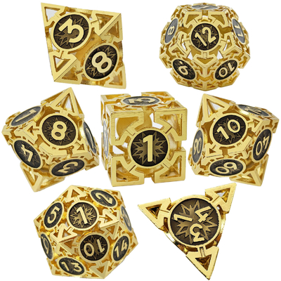 Arrow Hollow Metal Dice Suit Multi-faccettato DND Dungeon And Dragon