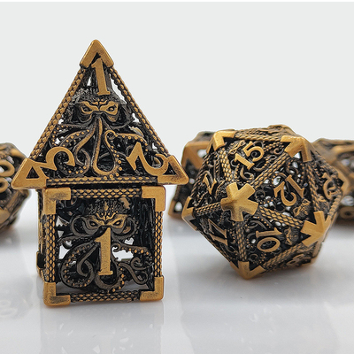 Octopus Hollow Metal Multi-Face Dice Set Budemen Dungeon And Dragon DND