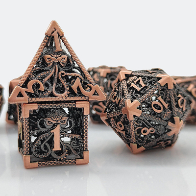 Octopus Hollow Metal Multi-Face Dice Set Budemen Dungeon And Dragon DND