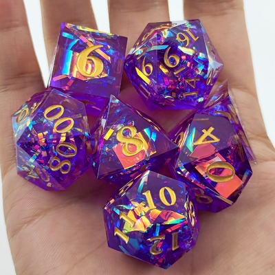 Striscia colorata multi-faccettata Resina Dici Portale Dungeon And Dragon DND#COC