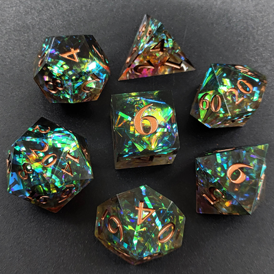 Striscia colorata multi-faccettata Resina Dici Portale Dungeon And Dragon DND#COC