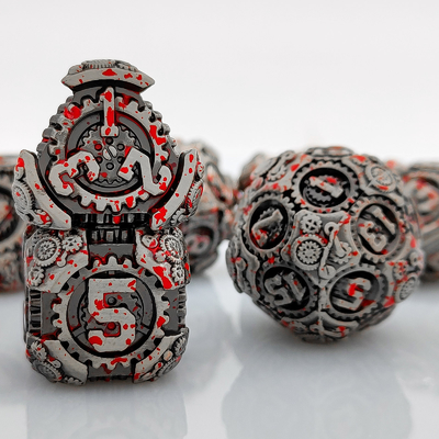 Metal Gear Dice Set DND Dungeons And Dragons TRPG Tavola D6 a dadi poliedrici