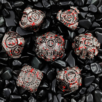 Metal Gear Dice Set DND Dungeons And Dragons TRPG Tavola D6 a dadi poliedrici