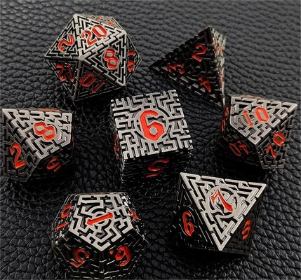 Solid Maze Multi-faceted Metal Dice DND#RPG Dungeon And Long Crusu