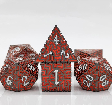 Solid Maze Multi-faceted Metal Dice DND#RPG Dungeon And Long Crusu