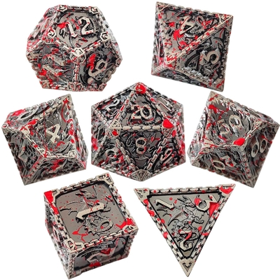 Gioco di ruolo in metallo multi-faccettato dadi drago volante solido drago liscio DND