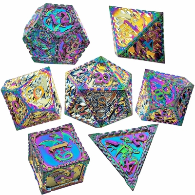 Gioco di ruolo in metallo multi-faccettato dadi drago volante solido drago liscio DND