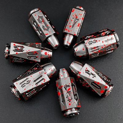 Bullet Head Multiface Metal Dice Set Gioco di scrivania DND#RPG#COC