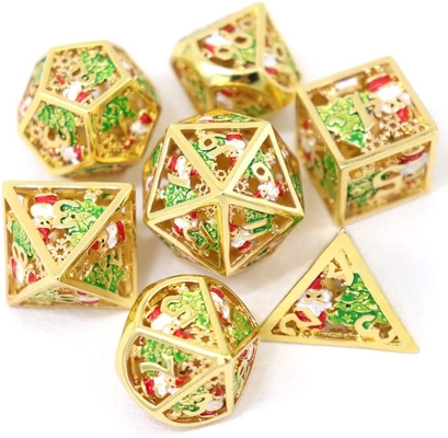 Christmas Hollow Multi Noodle Metal Dice Digital DND Dragon And Dungeon TRPG Multi -Facettato