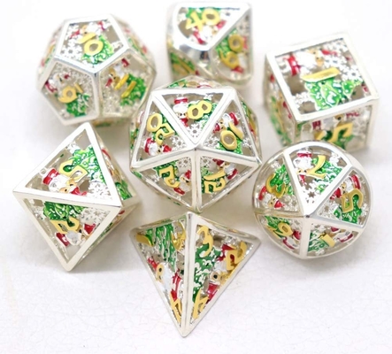 Christmas Hollow Multi Noodle Metal Dice Digital DND Dragon And Dungeon TRPG Multi -Facettato