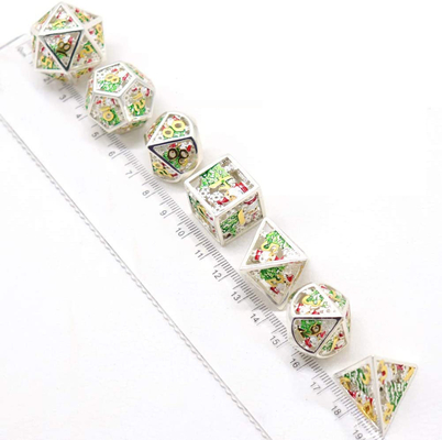 Christmas Hollow Multi Noodle Metal Dice Digital DND Dragon And Dungeon TRPG Multi -Facettato