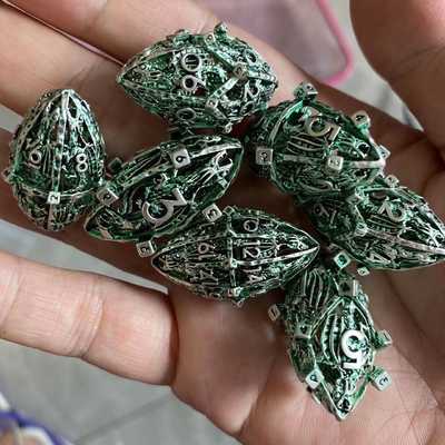 Creativo Rugby Tema Metal Hollow RPG Dice Set Dragon And Dungeon DND