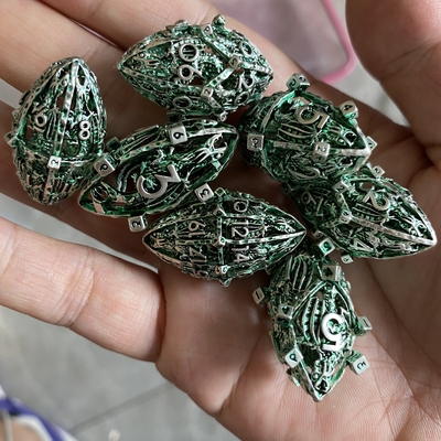 Creativo Rugby Tema Metal Hollow RPG Dice Set Dragon And Dungeon DND