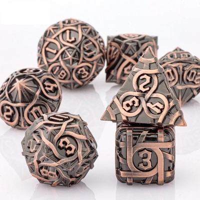 Thorns Striped Metal Dice Set Fantasy DND Multifaceted Board Game