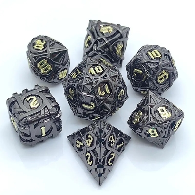 Thorns Striped Metal Dice Set Fantasy DND Multifaceted Board Game