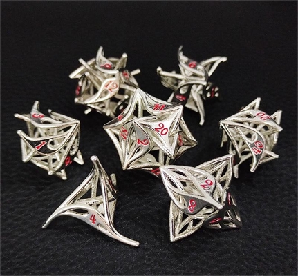 Geely fiore vuoto metallo dadi set RPG drago e dungeon DND