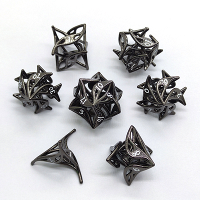 Geely fiore vuoto metallo dadi set RPG drago e dungeon DND