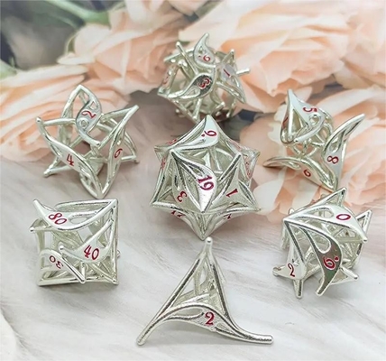 Geely fiore vuoto metallo dadi set RPG drago e dungeon DND