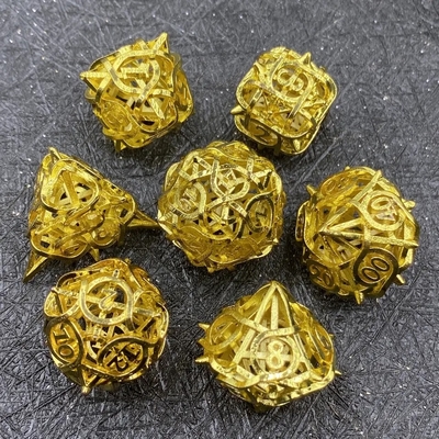 Spine, dadi di metallo vuoto, set di RPG Kusalu, drago e dungeon DND
