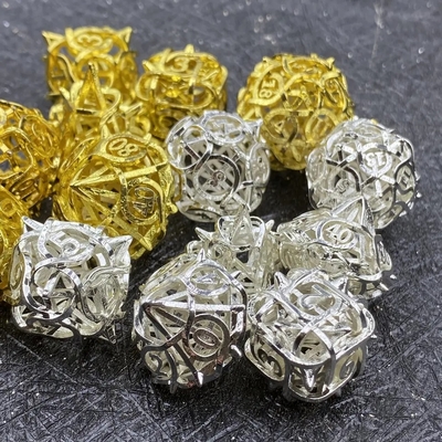 Spine, dadi di metallo vuoto, set di RPG Kusalu, drago e dungeon DND