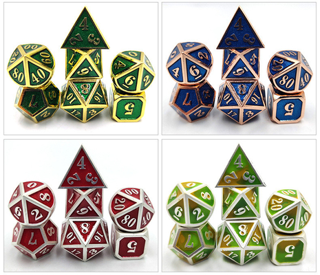 DND RPG Mini Metal Dice Running Group Game Per giochi da tavolo Multi -Face