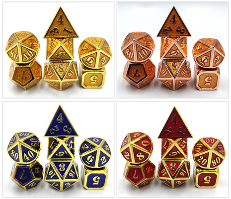 DND RPG Mini Metal Dice Running Group Game Per giochi da tavolo Multi -Face