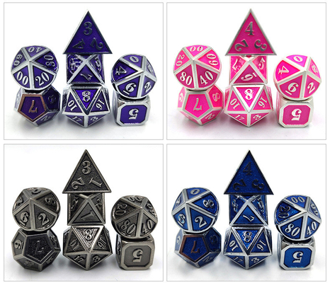 DND RPG Mini Metal Dice Running Group Game Per giochi da tavolo Multi -Face