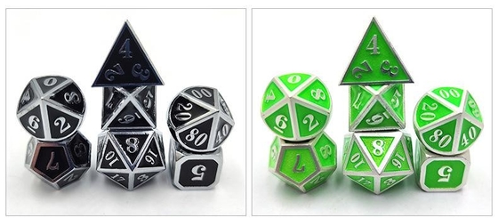 DND RPG Mini Metal Dice Running Group Game Per giochi da tavolo Multi -Face