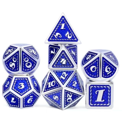 Dragon Scale Solid Metal Dice Set Multi Color DND RPG Colori brillanti