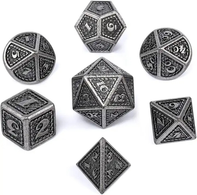 Dragon Scale Solid Metal Dice Set Multi Color DND RPG Colori brillanti